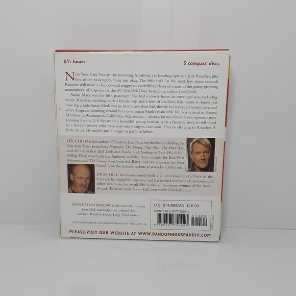 Gone Tomorrow Audio Book by Lee Childs - John Reacher Series - Thriller - Picture 2 of 2
